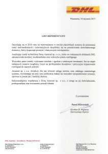 Reference letter: DHL Express Polska