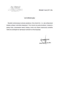 Reference letter: Hotel Gołębiewski w Mikołajkach