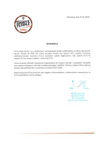 Reference letter: De Gol (d. Sports Temple by KSW) w Warszawie