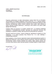 Reference letter: Sanatorium Unitral w Mielnie