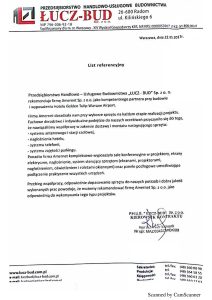 Reference letter: Łucz-Bud